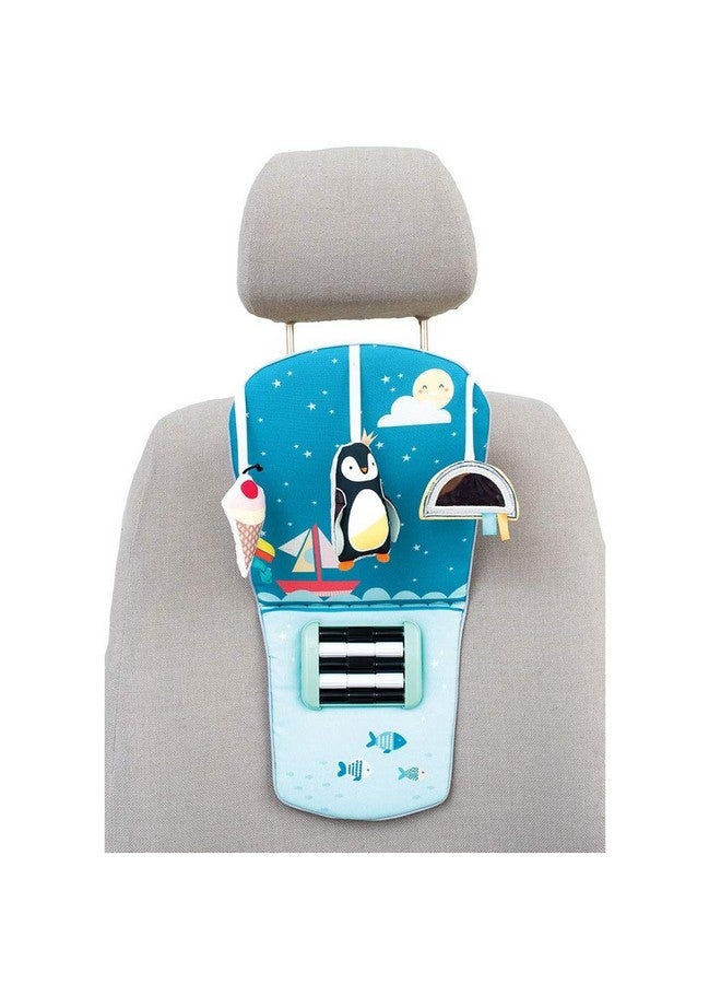 Taf Toys Infant Car Toy Travel Activity Center Baby Car Seat Toys for Babies 0-6 Months Arch with Mirror, Rattle, Teether Hanging Toy for Baby Infant 0-6-12 Months, Sensory Gift - Image 1