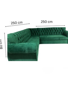 Maharat Al Bahar L Shape Mab Sofa Set 5 Seaters Green 250x80x80  - Image 2
