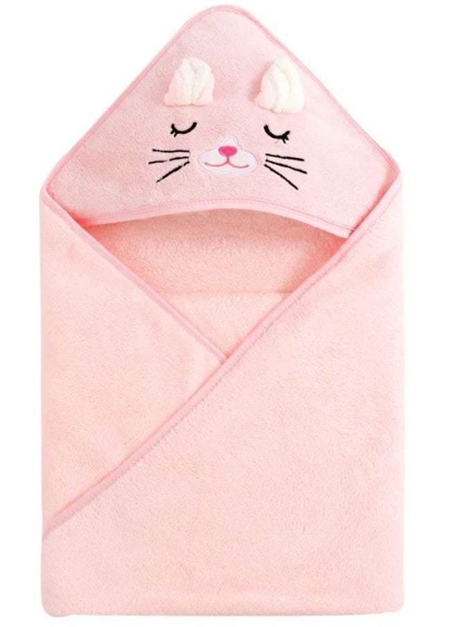 Vixplorn - Hooded Towe Baby Shower Blanket Baby Bath Towel Large 80cm Cotton Baby Bath Towel with Soft Animals Design Cute Cartoon Absorbent for Boys and Girls - Image 1