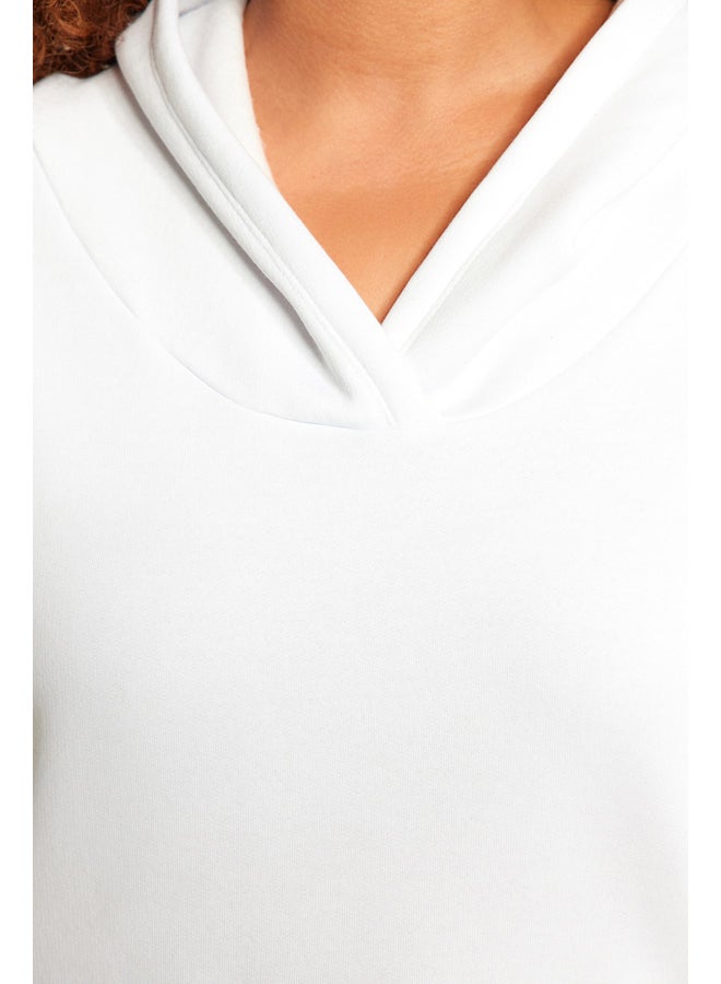 trendyol Thick Fleece Oversize Knitted Sweatshirt TBBAW24AO00019 - Image 4