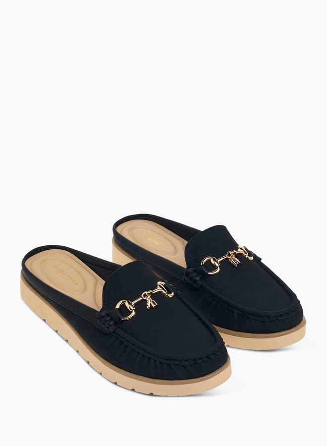 Flora Bella By Shoexpress Womens Metal Accent Slip-On Mules  - Image 1