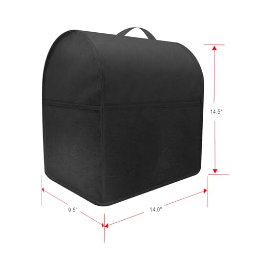 HOHUO Stand Mixer Dust-proof Cover for KitchenAid Mixer，Multi Pockets for Various Kitchen Appliance Accessories，Water-resistant，Easy Cleaning (Black(New style), Fit for Tilt Head 4.5-5 Quart) - Image 5