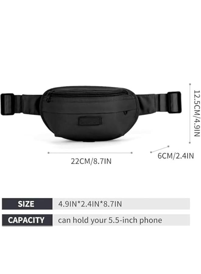 HOOKOR Fashionable Waterproof Crossbody Waist Bag, Fanny Pack for Women Men, Pack Belt Bag for Workout, Hiking Travel Walking, Yoga, Running Sport, Easy Carry Any Phone Wallet Purse. (Grey) - Image 4