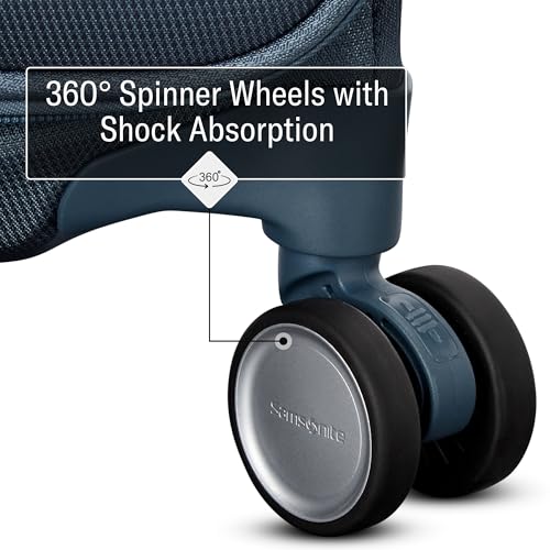 Samsonite UpLIFT Lightweight Softside Carry-On Luggage with Spinner Wheels - Expandable - Airline-Approved, Polyester Soft Suitcase for Ultra Light Travel - Elemental Blue - Image 4