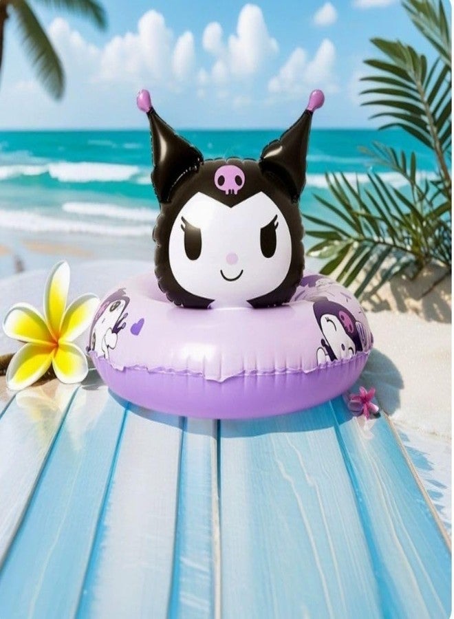 ZQBIEE ZQBlEE Kuromi Swimming Ring Fun and Play Floaters Tube Safe Anti-flip for Pool Party Kids (Kuromi) - Image 3