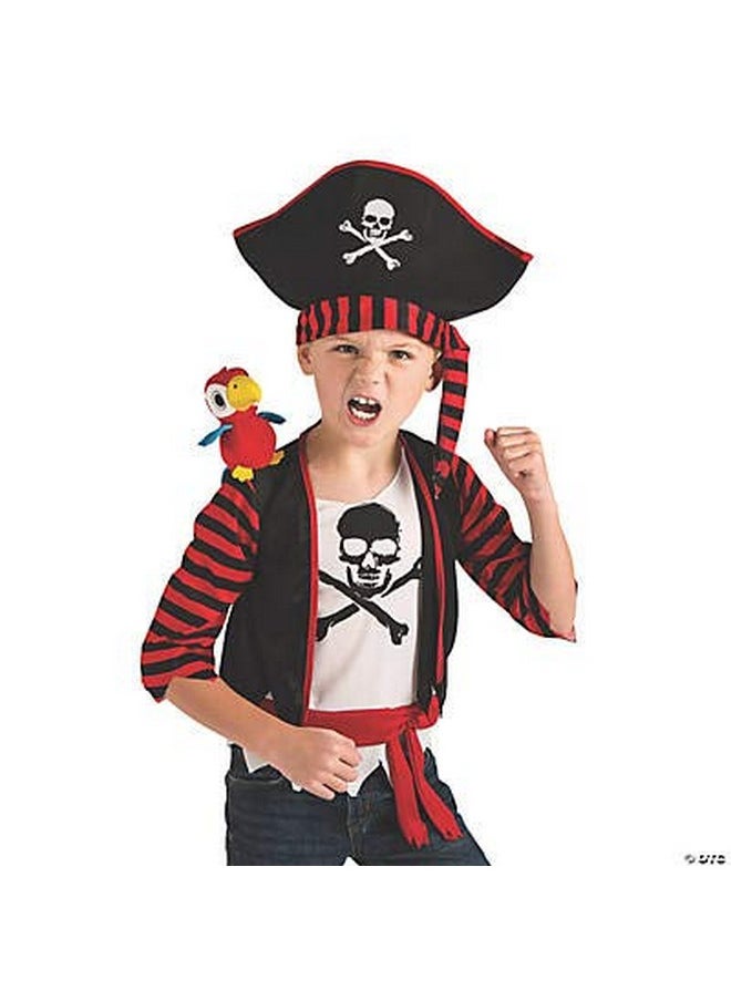 Fun Express Stuffed Parrot On Shoulder Pirate Costume Accessory For Kids Halloween Costumes  - Image 2