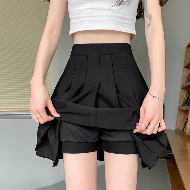 Pleated Skirt Skirt Women'S Autumn 2024 Korean Version Of High Waist Slim Fresh Plaid A- Shaped Skirt - Image 5