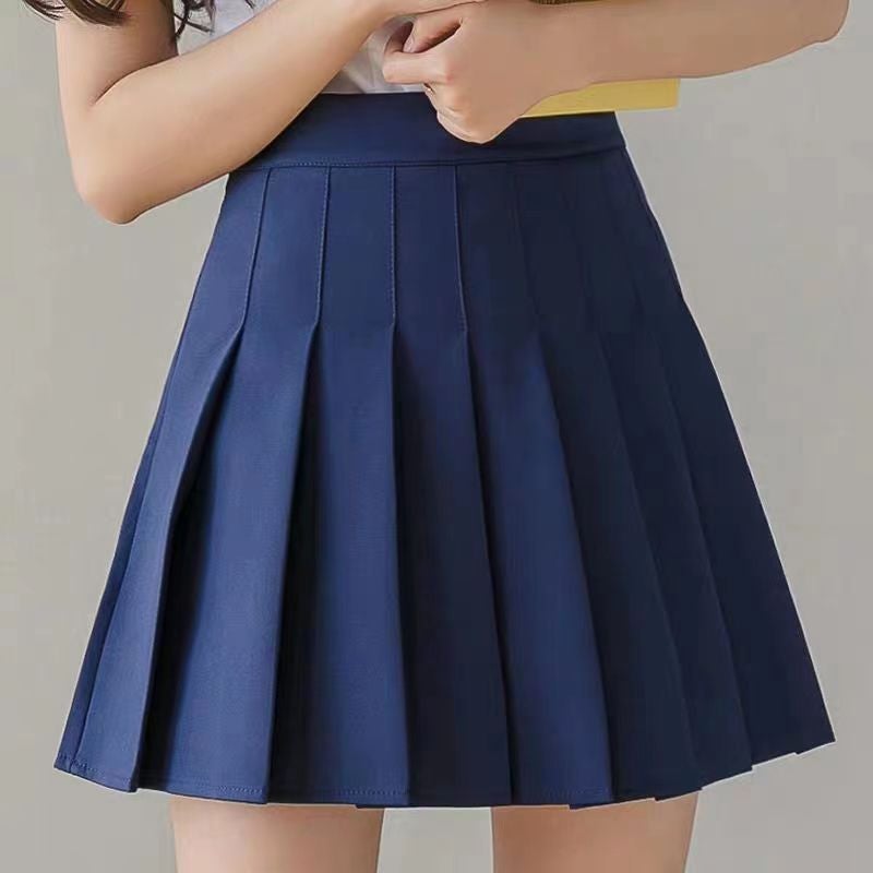 Pleated Skirt Skirt Women'S Autumn 2024 Korean Version Of High Waist Slim Fresh Plaid A- Shaped Skirt - Image 4