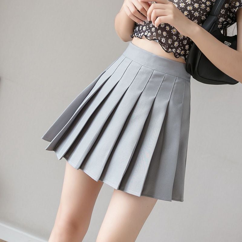 Pleated Skirt Skirt Women'S Autumn 2024 Korean Version Of High Waist Slim Fresh Plaid A- Shaped Skirt - Image 3