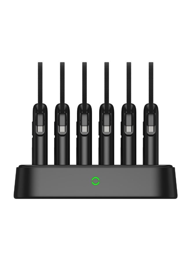 Domars Magnetic Power Banks 6-in-1 Charging Combo 6 X 10000mAh Magnetic Power Bank, 15W Magnetic Wireless Charging 22.5W Super Built-in Fast Charging Cable Type-C Cable LED Display, Includes Charging Cable, Travel Charger External Battery Pack Compatible For iPhone 17/16/15/14/13/12/11 Series and Android - Image 2