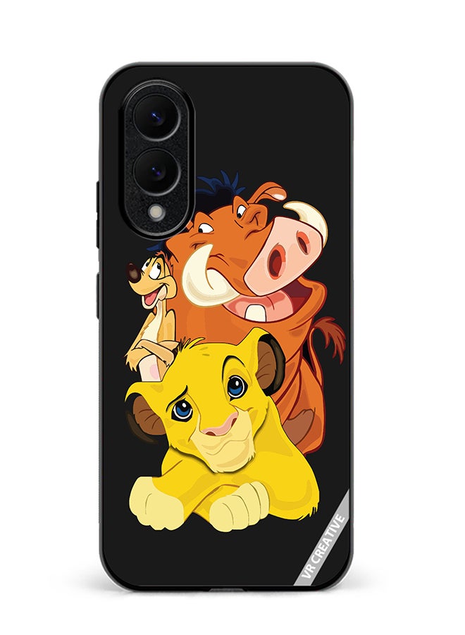 VR CREATIVE Protective Case Cover For Samsung Galaxy S25 Edge Star Cutouts Lion King Group Design Multicolour