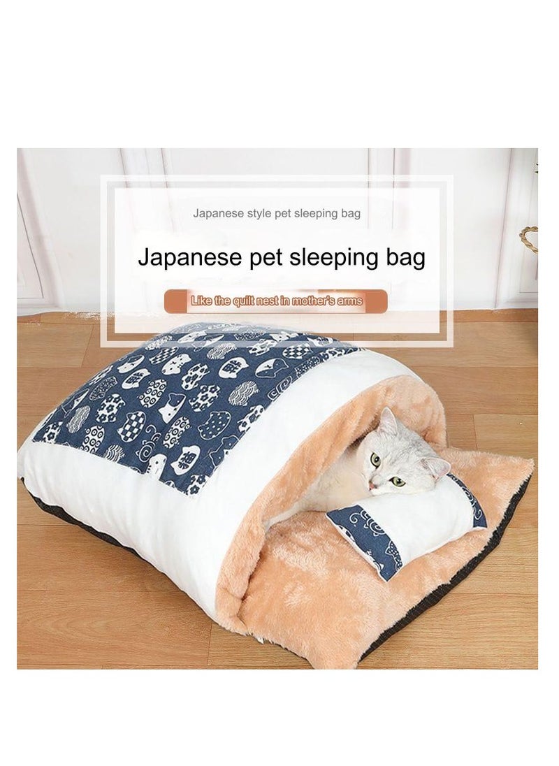 Japanese Style Cat Sleeping Bag, Fluffy Warm Cat Bed, Removable Cat Mat, Washable Pet Litter, Cat Cave, Small Pet Bed for Cats, Dogs - pzsku/Z9B0B5DAD73246E370BCFZ/45/_/1722204174/4b26bfce-aa50-4e98-aaba-b505a498b6eb