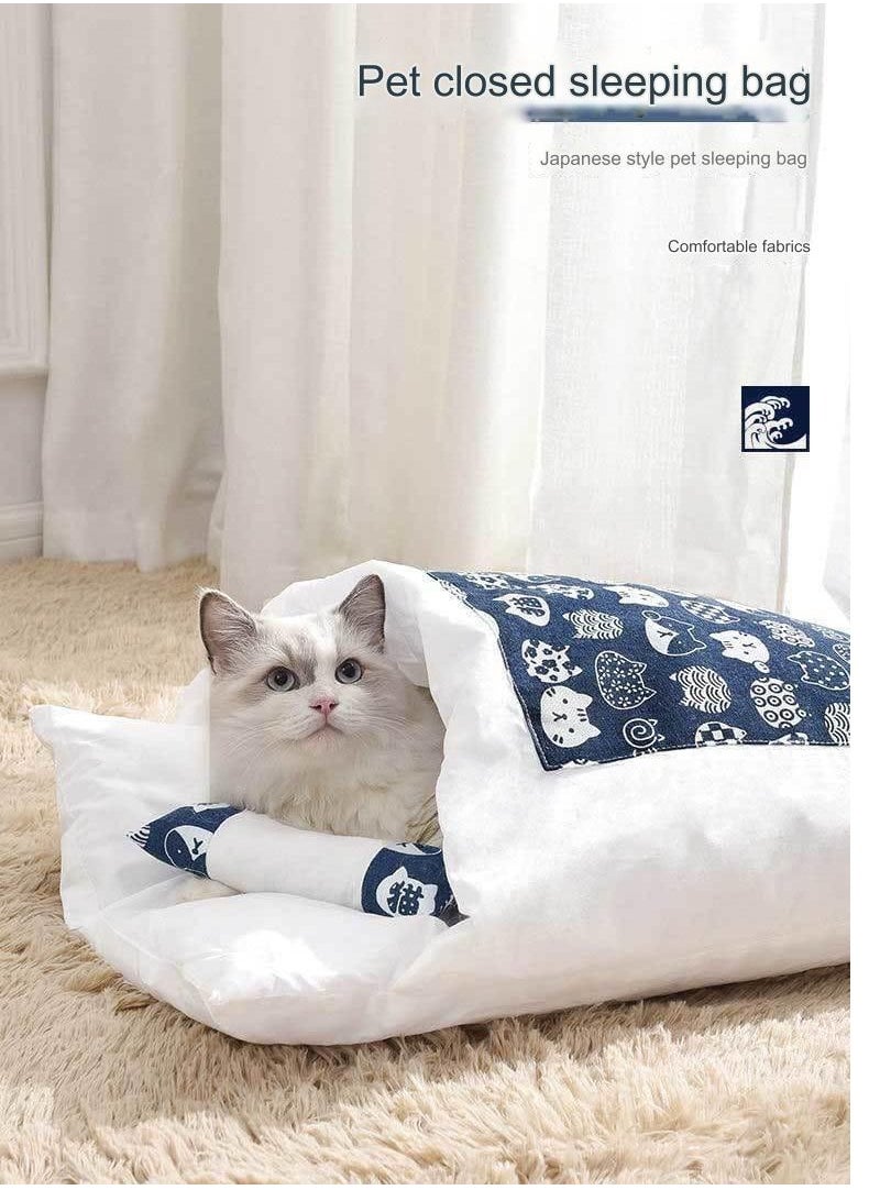 Japanese Style Cat Sleeping Bag, Fluffy Warm Cat Bed, Removable Cat Mat, Washable Pet Litter, Cat Cave, Small Pet Bed for Cats, Dogs - pzsku/Z9B0B5DAD73246E370BCFZ/45/_/1722204175/76e4ef87-617e-4390-9d2a-41b730d5e0d6