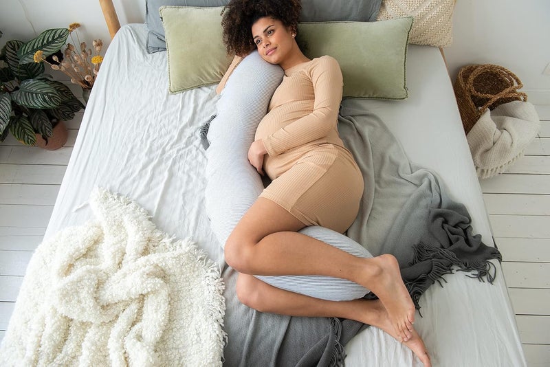 Doomoo Buddy Classic Light Grey Nursing Pillow - Image 3