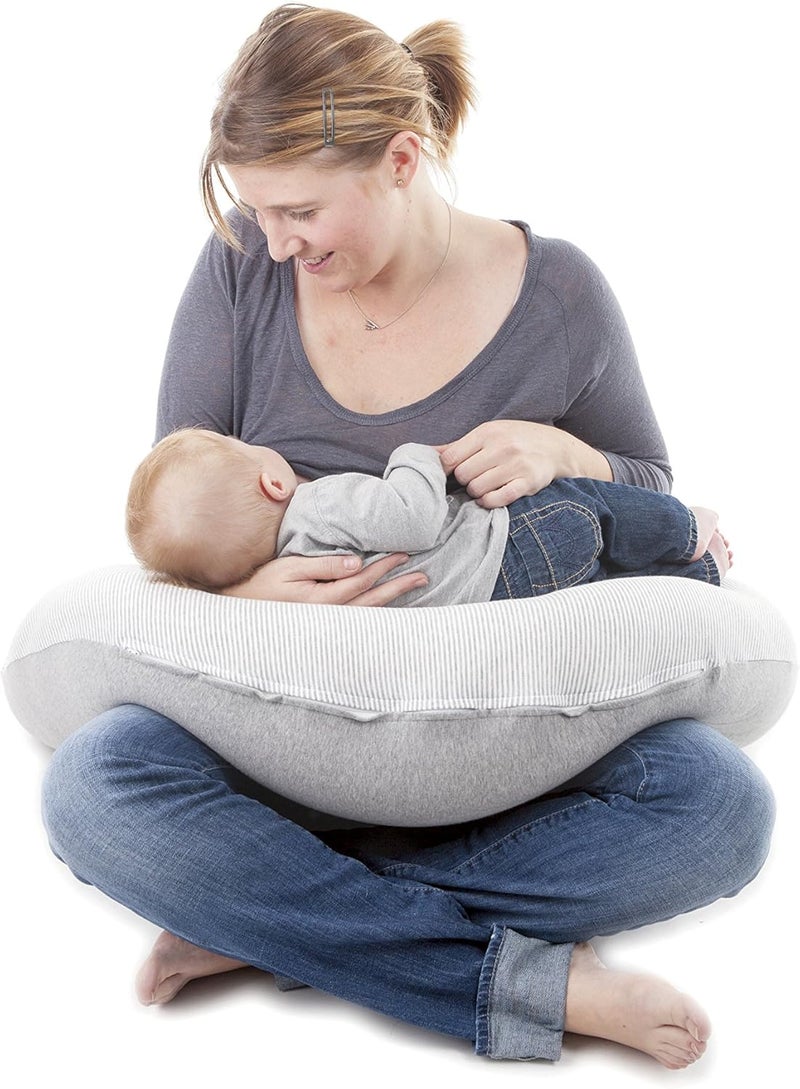 Doomoo Buddy Classic Light Grey Nursing Pillow - Image 4