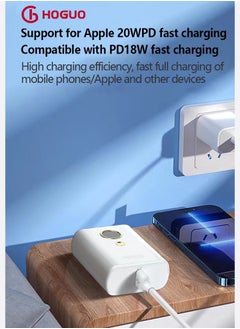 HOGUO 10000 mAh PD Fast Charging Power Bank USB Output  5V/4.5A 4.5V/5A 9V/2A 12V/1.5A 22.5W White  - Image 5
