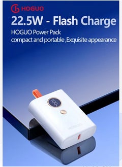 HOGUO 10000 mAh PD Fast Charging Power Bank USB Output  5V/4.5A 4.5V/5A 9V/2A 12V/1.5A 22.5W White  - Image 2