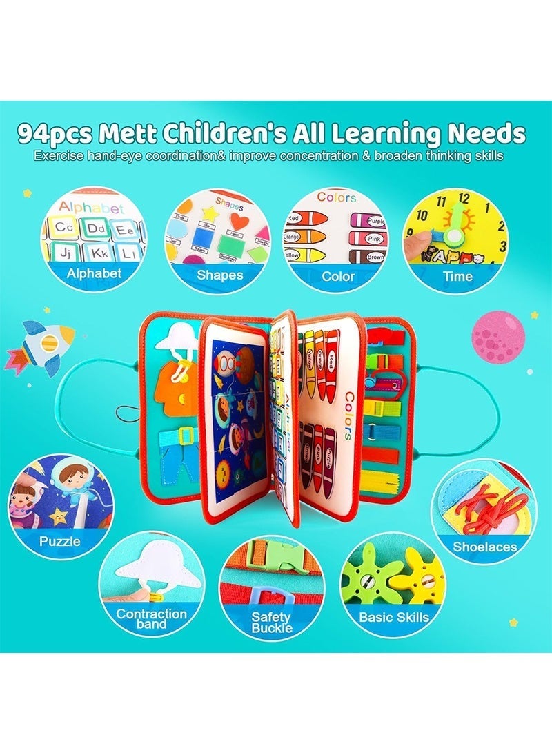 Topyich Kids Busy Book, Sensory Busy Board  for 1-3 Years Old Toddlers, Travel Toy，Preschool Learning Educational Gift for Babies Boys & Girls - Image 5