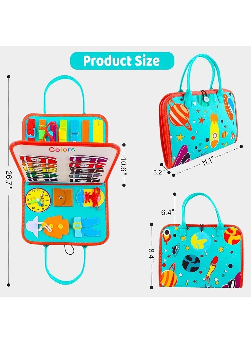 Topyich Kids Busy Book, Sensory Busy Board  for 1-3 Years Old Toddlers, Travel Toy，Preschool Learning Educational Gift for Babies Boys & Girls - Image 2