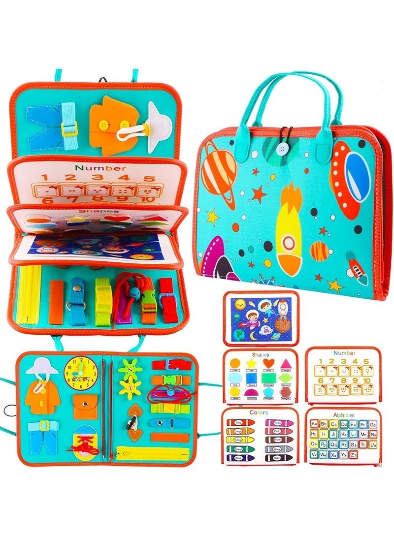 Topyich Kids Busy Book, Sensory Busy Board  for 1-3 Years Old Toddlers, Travel Toy，Preschool Learning Educational Gift for Babies Boys & Girls - Image 1