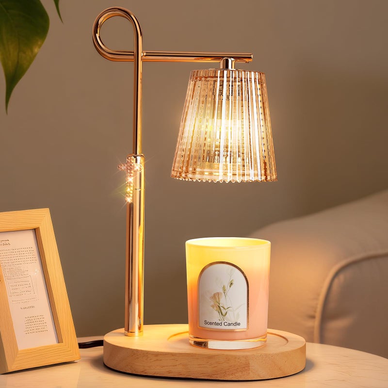 SHARE&CARE Candle Warmer Lamp - Valentine's Festive Metal Wax Melter with Timer & 4 Dimming Modes, Gift-Ready for Women, Christmas, Birthday, Women Gift for Mom, Wife,Her (Black-St) - Image 1