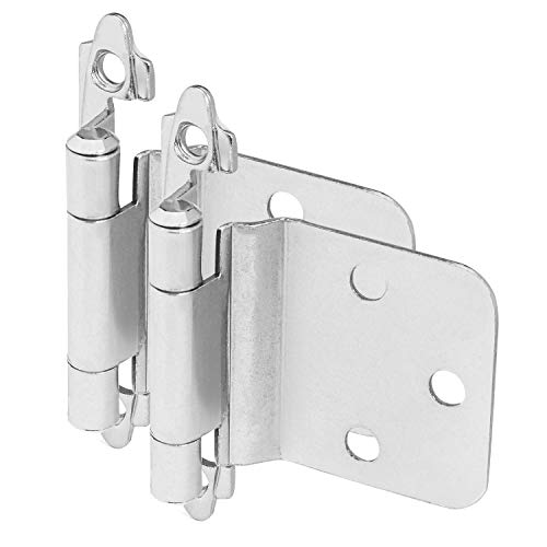 Cosmas 10 Pair Pack - Cosmas 16890-SN Satin Nickel Cabinet Hinge Variable Overlay with 30 Degree Reverse Bevel (Pair) [16890-SN] - Image 1