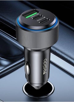 Y60 Super Fast Charging iPhone or USB-C Dual Car Charger with 1 meter cable USD to iphone