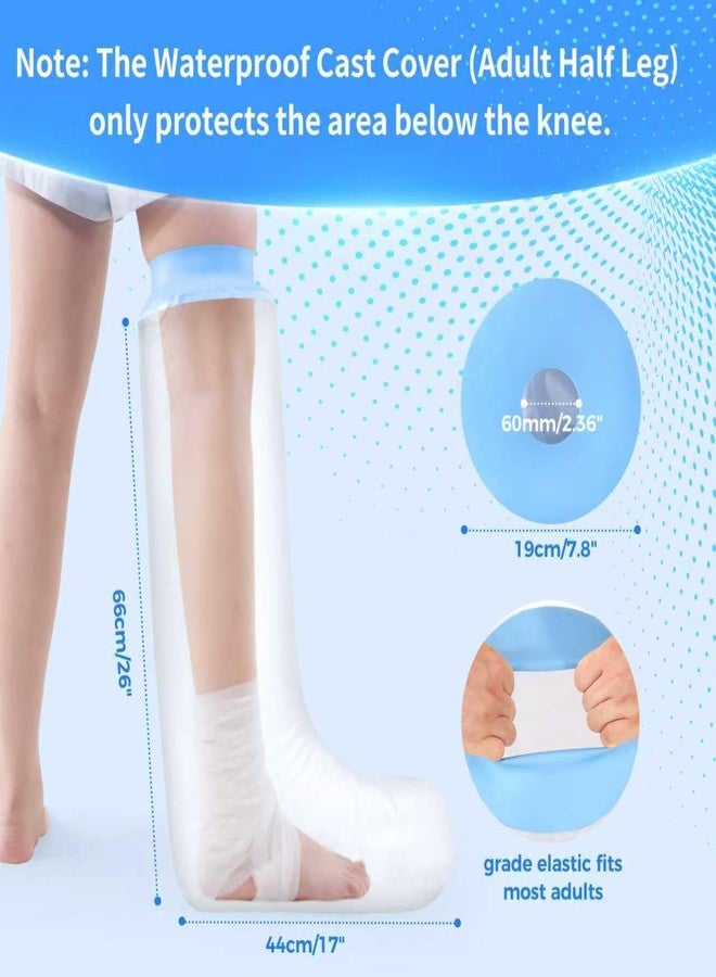 Bomxmon Cast Covers for Shower Leg, Waterproof Cast Cover Adult, Reusable Watertight Seal Tight Bathing Guard for Guard for Foot(Adult Half Leg) - Image 4