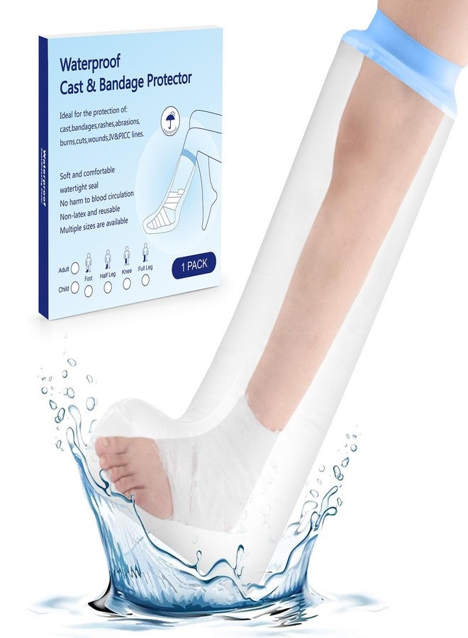 Bomxmon Cast Covers for Shower Leg, Waterproof Cast Cover Adult, Reusable Watertight Seal Tight Bathing Guard for Guard for Foot(Adult Half Leg) - Image 2