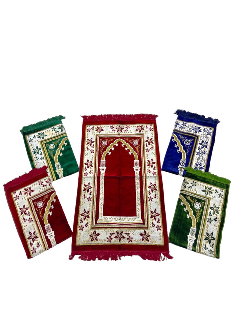 ALSAQER Alsaqer Turkey Muslim Prayer Mat (70 X 110 cm ), Musalla | Islamic Prayer Mat for Home and Masjid Parayer Mat| Muslim Prayer Rug | Premium Design and Quality | Made in Turkey | Soft Touch with Cotton Padded Back (Multicolours) 