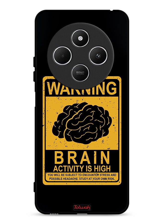 Tolwak Xiaomi Redmi 14R 5G Protective Case Cover Warning Brain Activity Is High - Image 1