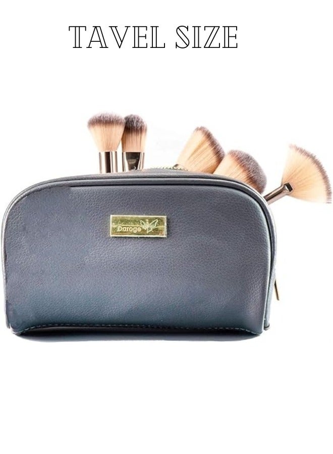 daroge 13 Pieces Brush Set With Cosmetics Case Black/Rose Gold - Image 3