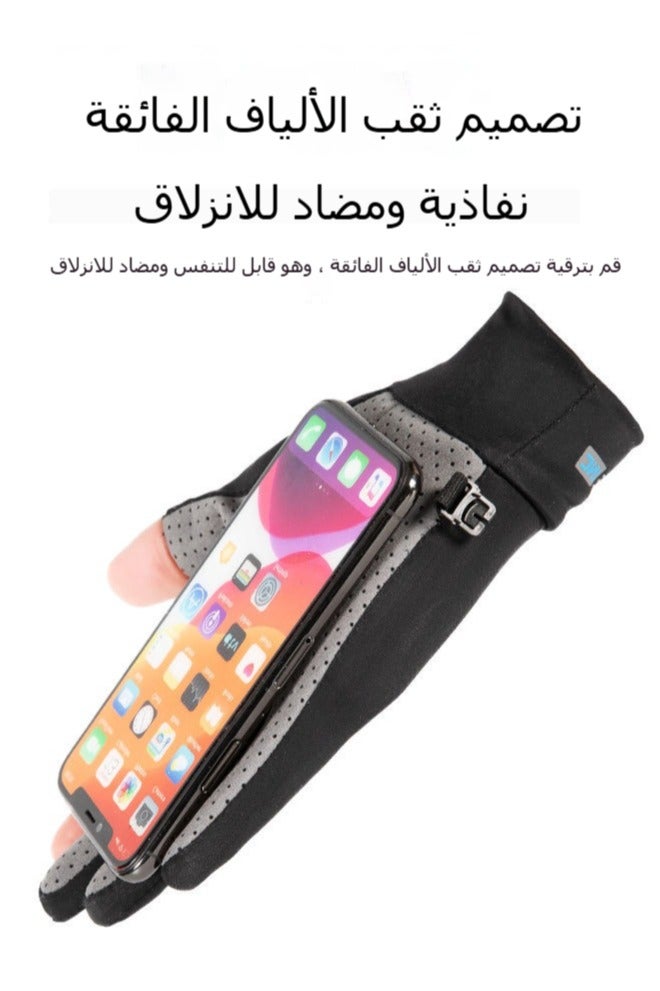 ميكانيك قفازات ركوب الدراجات نصف أصابع رياضية للياقة البدنية للقيادة والحماية من الشمس من الحرير الجليدي للرجال والنساء في الهواء الطلق وصيد الأسماك والدراجات، قفازات العمل وقفازات القيادة وقفازات ركوب الدراجات وقفازات المشي لمسافات طويلة والجري والقيادة وركوب الدراجات والعمل والمشي لمسافات طويلة، وردي - Image 3