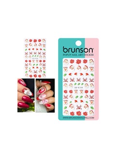 brunson Snowflake Decals 5D Stereoscopic Embossed Snowman Nail Art Stickers 5D-K104 