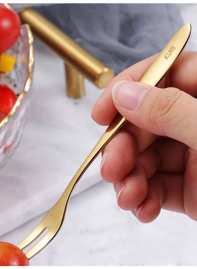 Kutis مجموعة شوكة الكيك المصنوعة من الفولاذ المقاوم للصدأ والمطلية باللون غير اللامع، مكونة من 5 قطع - Image 2