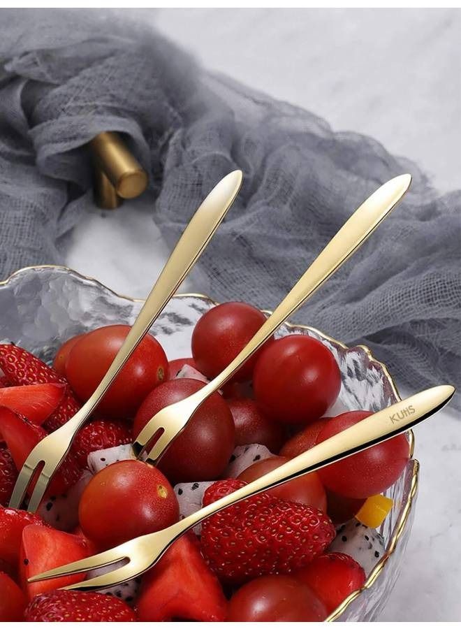 Kutis مجموعة شوكة الكيك المصنوعة من الفولاذ المقاوم للصدأ والمطلية باللون غير اللامع، مكونة من 5 قطع - Image 4