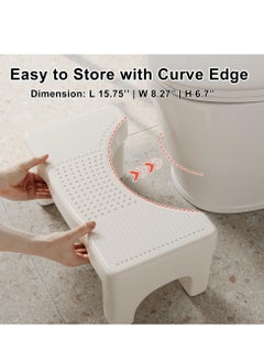 Excefore Toilet Stool, Stool for Bathroom, Kids Elevated Toilet Stool for Comfortable Bathroom Experience, Bathroom Footstool, Toilet Step Stool,Non-Slip Toilet Assistance Step Stool for All Ages 7 Inch  - Image 4
