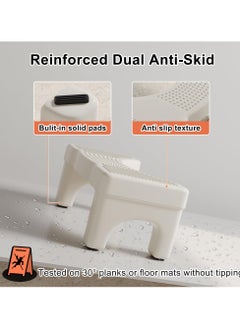 Excefore Toilet Stool, Stool for Bathroom, Kids Elevated Toilet Stool for Comfortable Bathroom Experience, Bathroom Footstool, Toilet Step Stool,Non-Slip Toilet Assistance Step Stool for All Ages 7 Inch  - Image 5