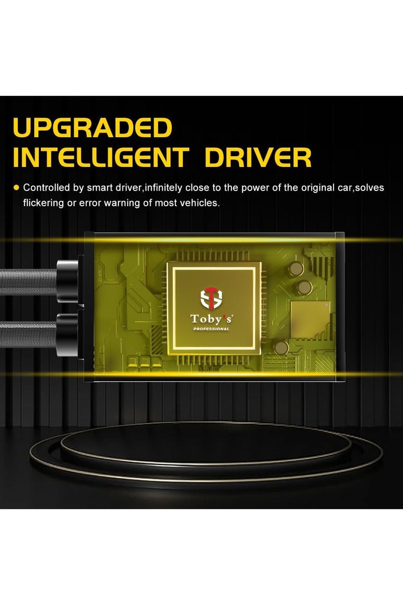 Toby's Toby’s 2 Pieces EC-75 H1 Ultra-Bright 15000LM LED Headlights– 150W/Pair, IP65 Waterproof, Dual Copper Tube Cooling & Intelligent Can-Bus for Extreme Night Driving - Image 2