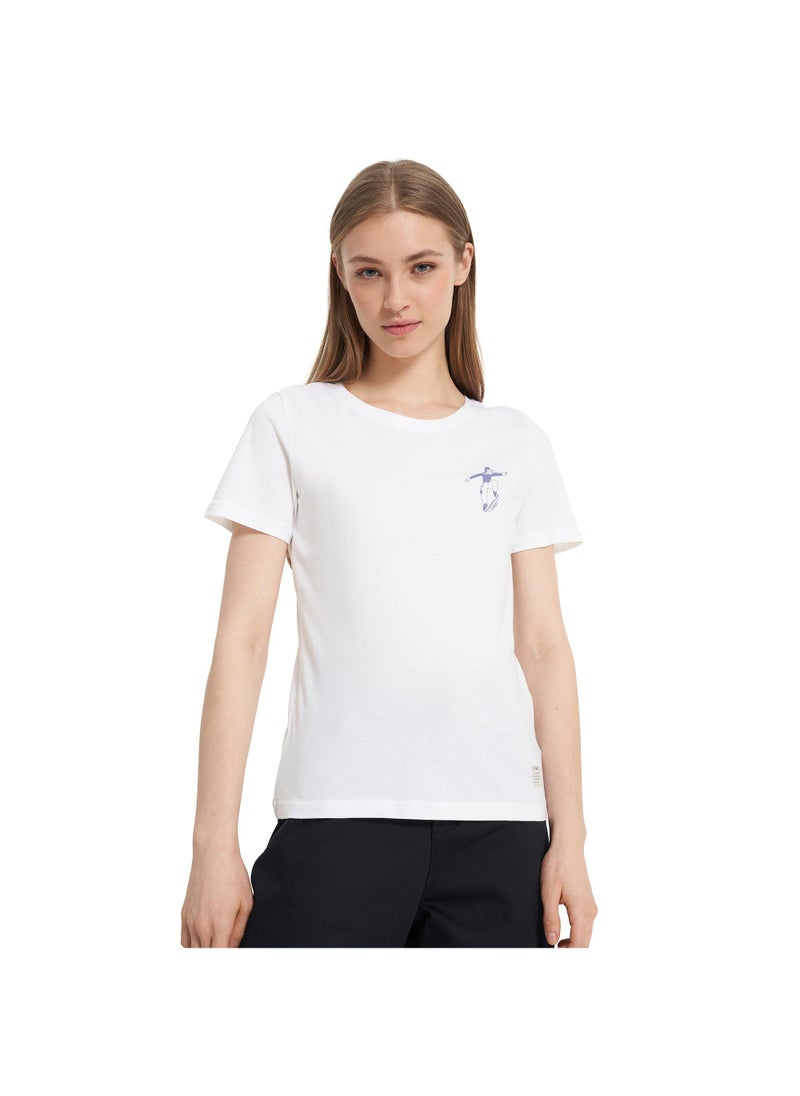 Termit - Termit Graphic White T-Shirt for Women – Slim Fit, Soft Cotton, Breathable Fabric, Stylish Streetwear, Comfortable & Versatile for Everyday Wear - Image 1