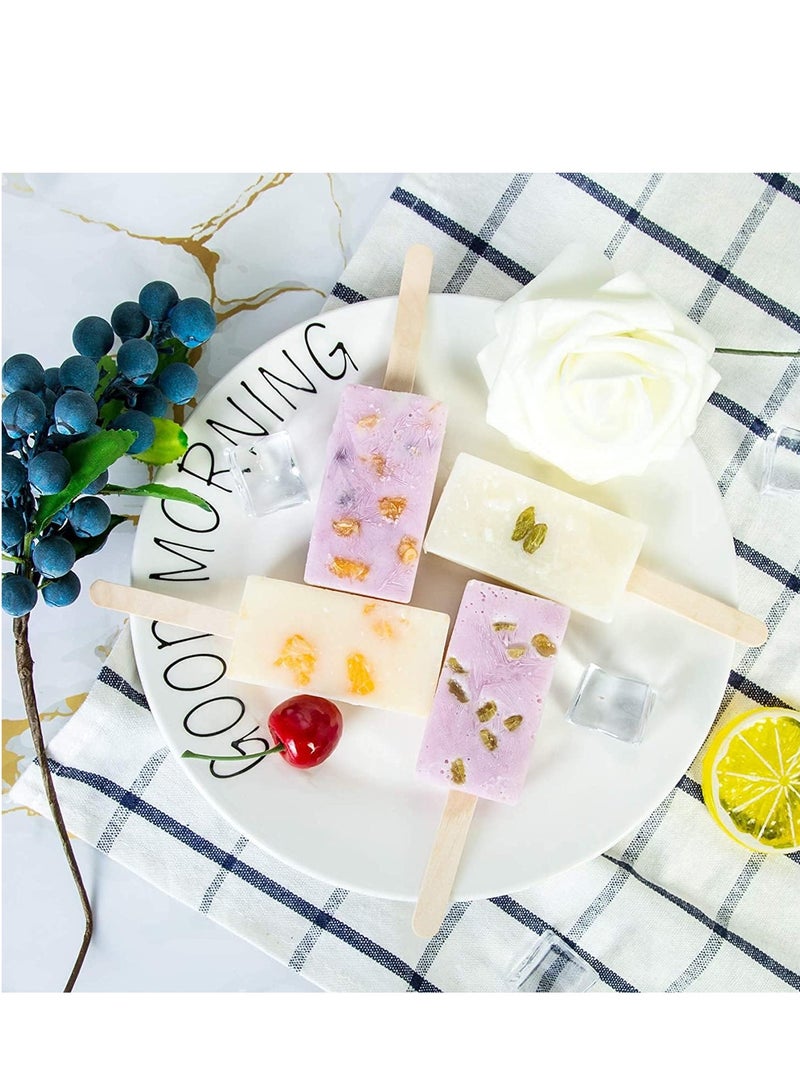 SYOSI 2 Pack Popsicle Molds Homemade Ice Silicone  for Kids Easy Release Cake Mold with 50 Wooden Sticks, 100 Bags Sealing Lines Silicone  - Image 3