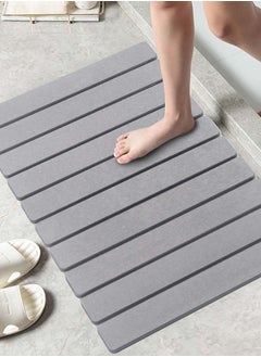 Garlo Foldable Stone Bath Mat, Diatomaceous Earth Shower Mat, Non-Slip Super Absorbent Quick Drying Bathroom Floor Mat, Natural, Easy to Clean  - Image 4