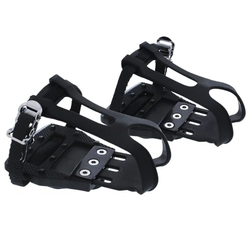 BV Bike Pedals Look Delta Compatible 9/16'' with Toe Clips - Peloton Pedals for Regular Shoes - Toe Cages for Peloton Bike - Exercise Bike Pedals - Universal Fit Bicycle Pedal - Image 3
