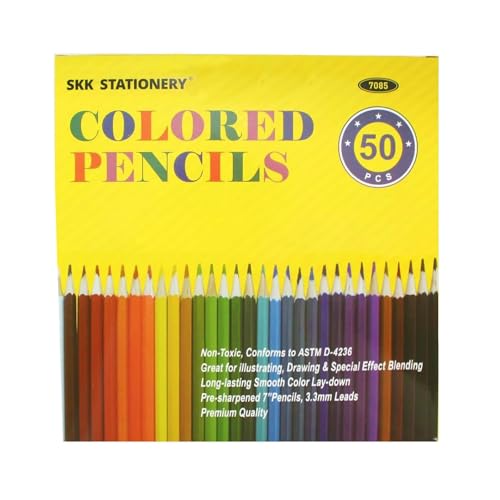 SKKSTATIONERY 50 قطعة أقلام ملونة، 50 لون نابض بالحياة، أقلام رسم للرسم، الفنون، كتب التلوين، هدايا العودة إلى المدرسة، عيد الميلاد، عيد الهالوين - Image 2