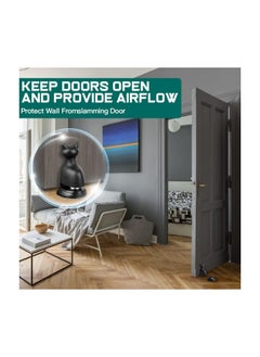 Y&D Magnetic Door Stopper Catch Wall Protector, Black Cat Shape Stop for Bottom of Door, No Punching Anti-Collision with 3M Tape Bedroom, Balcony, Kitchen, Entry, 2Pcs  - Image 5