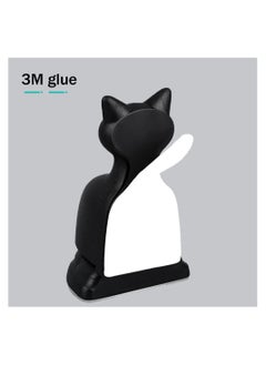 Y&D Magnetic Door Stopper Catch Wall Protector, Black Cat Shape Stop for Bottom of Door, No Punching Anti-Collision with 3M Tape Bedroom, Balcony, Kitchen, Entry, 2Pcs  - Image 3