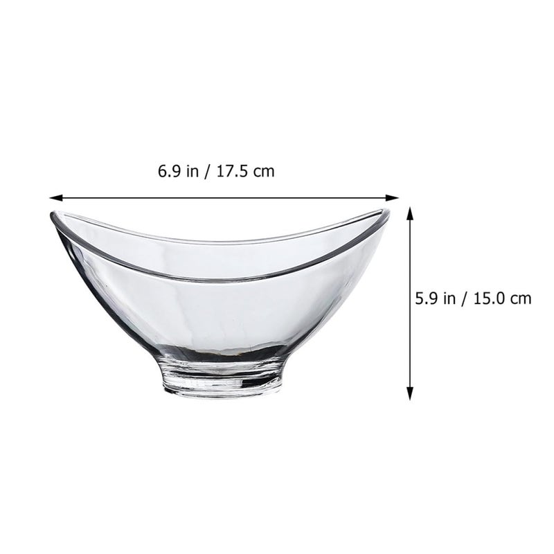 4Pcs Clear Acrylic Salad Bowls 17 5cm Multi Purpose Serving Dishes For Home And Restaurant - Image 3