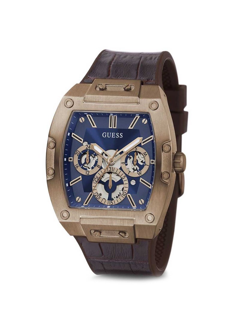 GUESS - Phoenix Water Resistant Leather Analog Watch GW0202G2 - 43 mm - Brown - Image 1