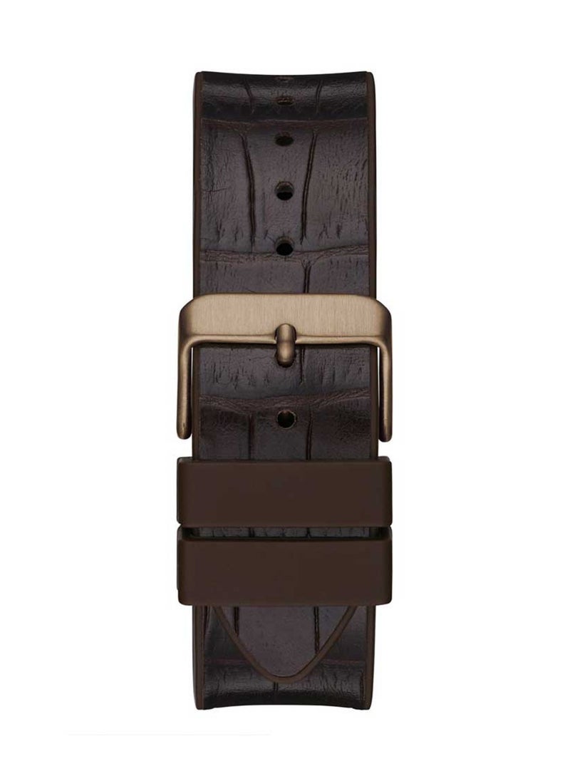 GUESS - Phoenix Water Resistant Leather Analog Watch GW0202G2 - 43 mm - Brown - Image 1