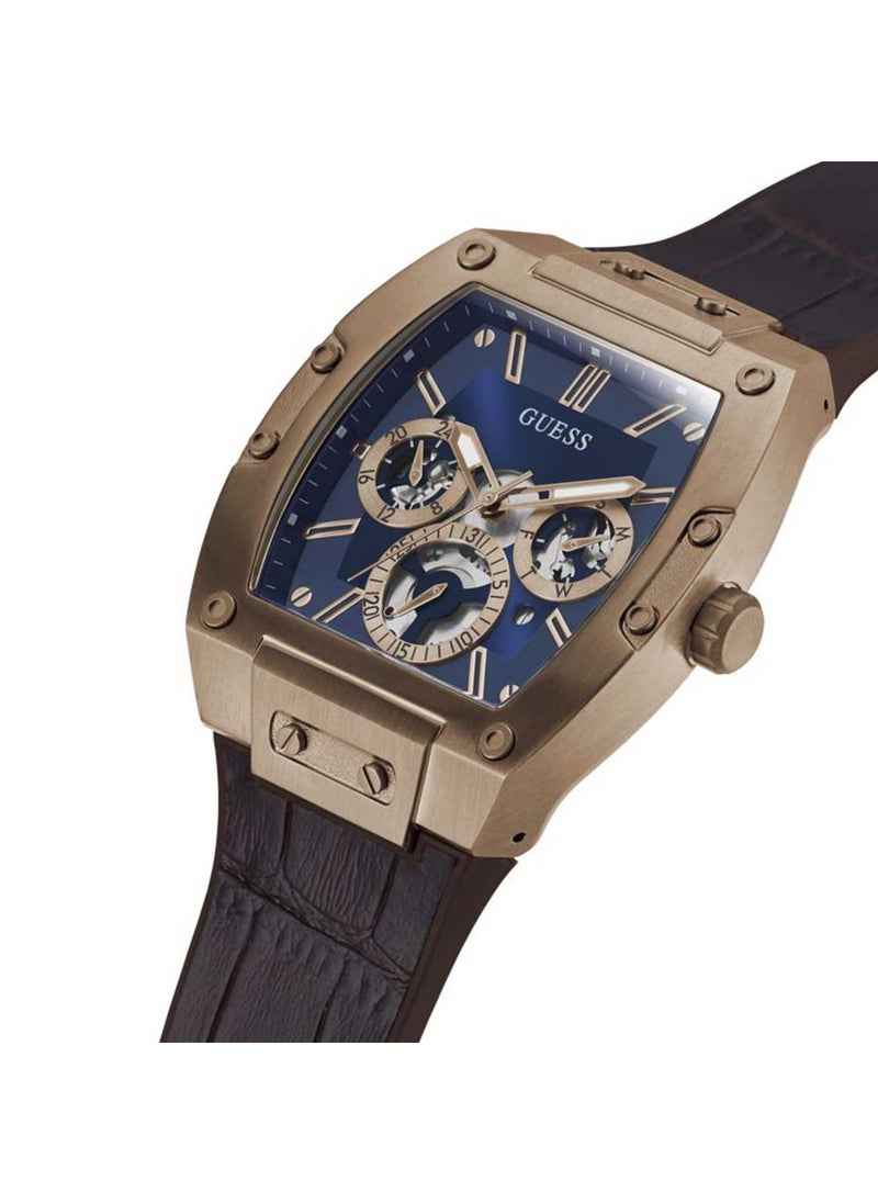 GUESS - Phoenix Water Resistant Leather Analog Watch GW0202G2 - 43 mm - Brown - Image 1